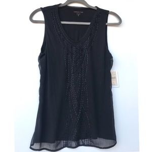 Coldwater Creek Beaded Chiffon Tank